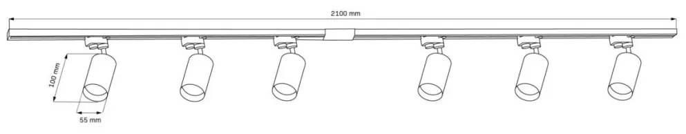 Polux LONDON 327949 Sín 6x10W/GU10 IP20