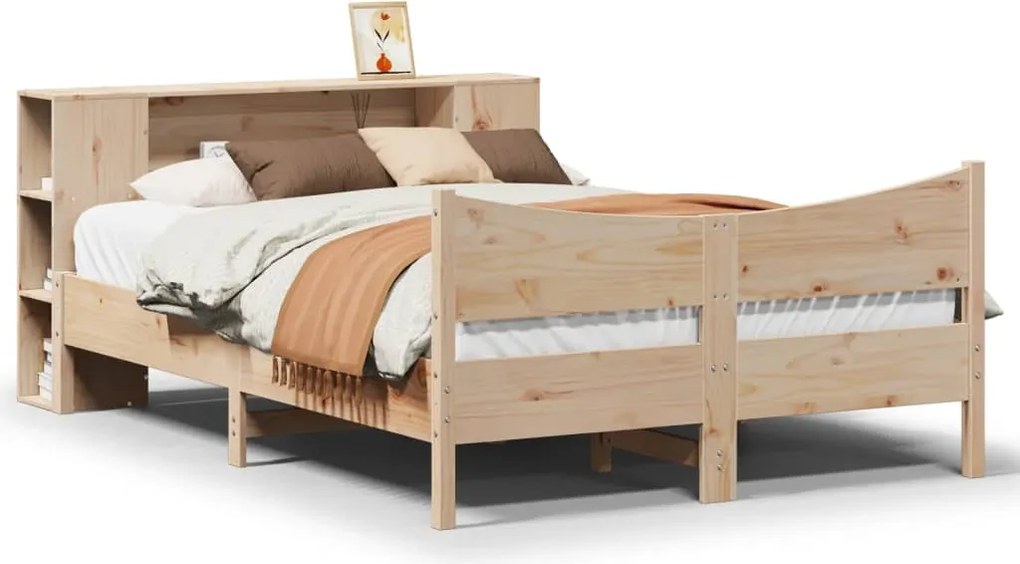 vidaXL tömör fenyőfa ágy matrac nélkül 120 x 190 cm