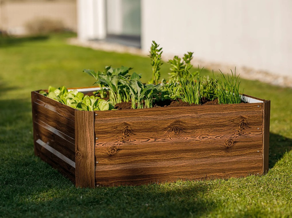 Magasított virágágy, barna, acél, NONKY TYP 3