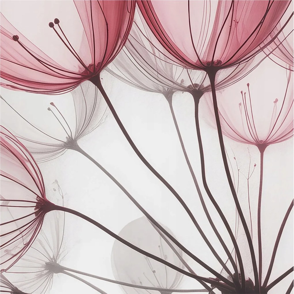 Dekoratív Fotótapéta Furnér Flizelin Virágos sziluettek 250x250 Ragasztó