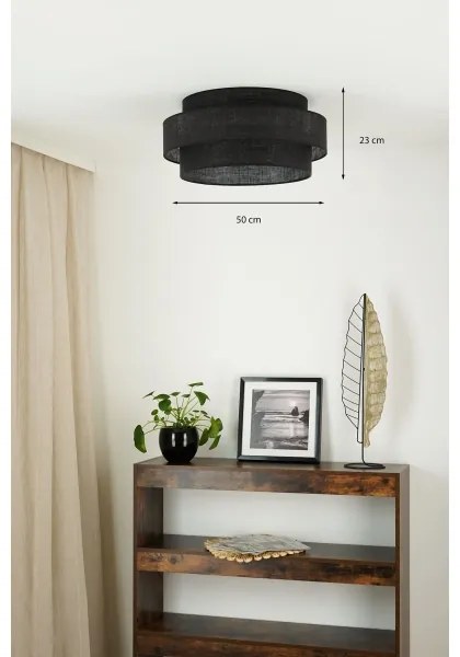 Brilagi - SPACE YUTE LED mennyezeti lámpa 12W/230V, 50 cm, fekete