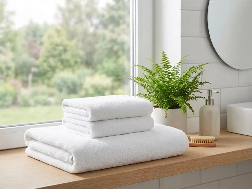 Törölköző MONEA 50x100 cm fehér, 100% pamut