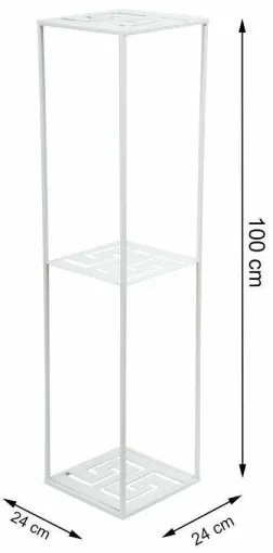 Virágállvány 100x24 cm fehér