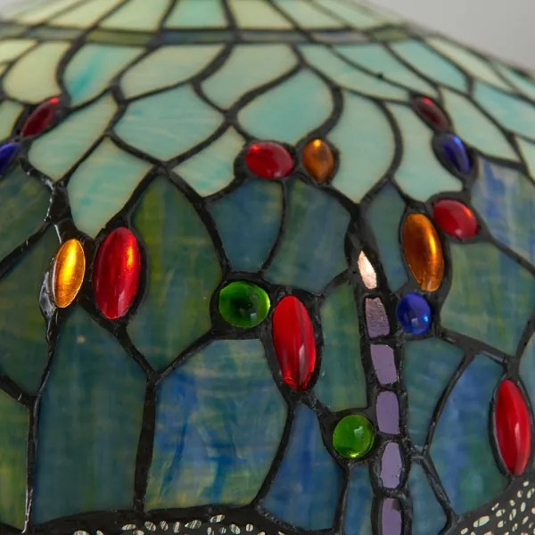 Endon 64069 - Tiffany állólámpa DRAGONFLY 2xE27/60W/230V, Ø 50 cm