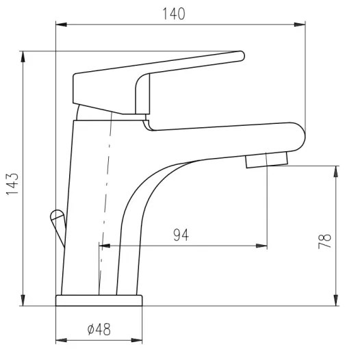 RAV Slezák CO127.0 - Mosdócsaptelep + leeresztő COLORADO 14,3 cm fényes króm
