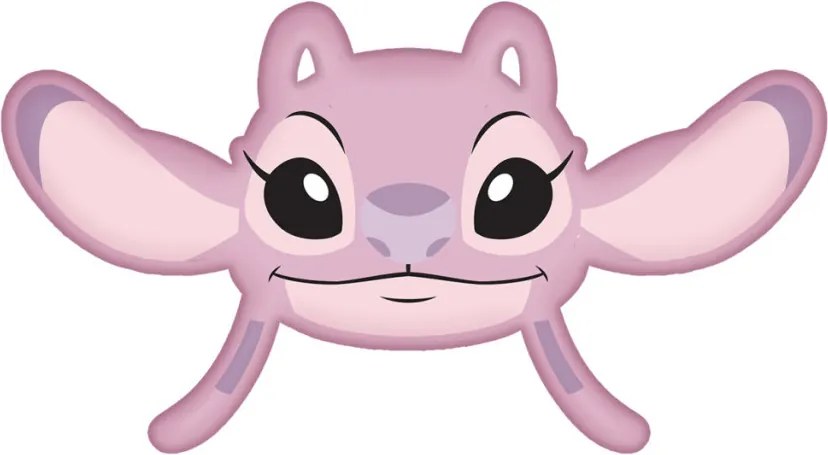 Disney Lilo és Stitch, A csillagkutya Angel Pink 3D formapárna, díszpárna 35 cm