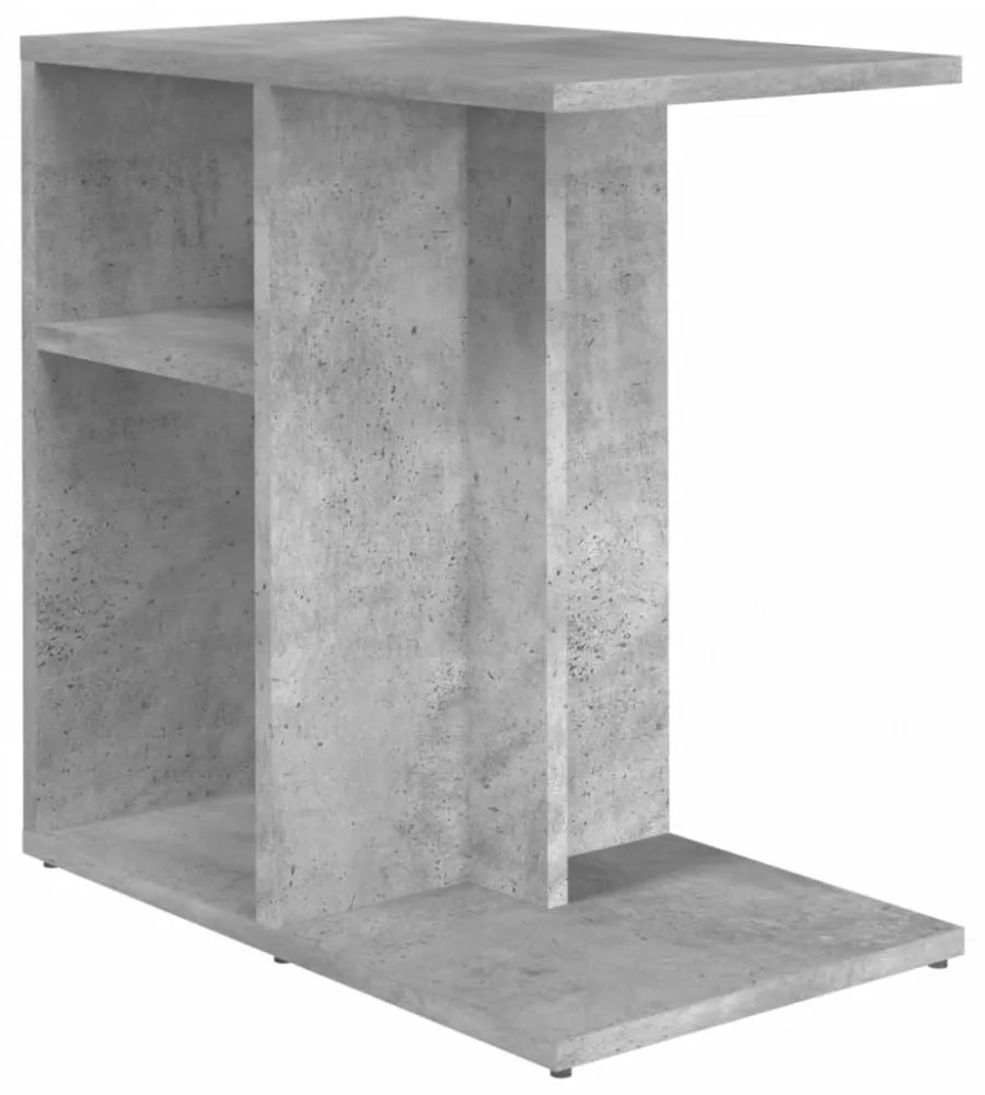 betonszürke forgácslap kisasztal 50 x 30 x 50 cm