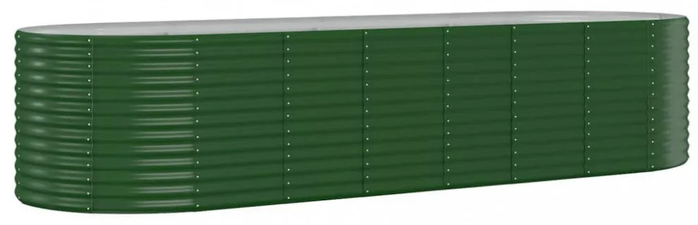 zöld horganyzott acél kerti magaságyás 322x100x68 cm