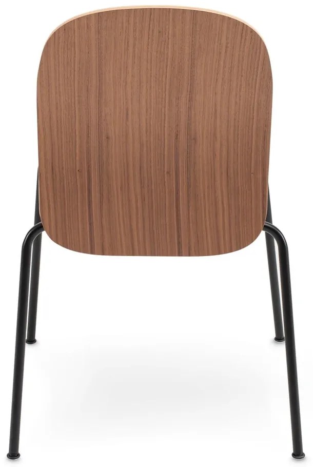 Barna-konyakbarna rakásolható étkezőszék szett 2 db-os diófa dekorral Book – Gazzda