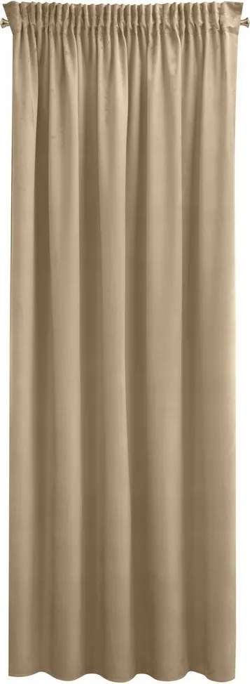 Függöny 140x270 Sibel capucino velúr kész szalag Pierre Cardin