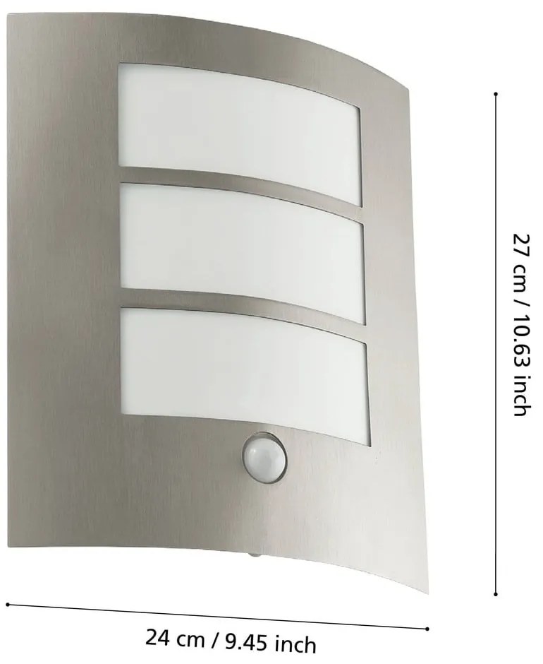 Fali kültéri lámpa (magasság 26 cm) CITY – EGLO