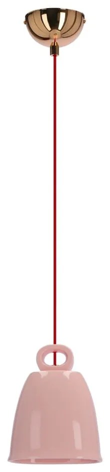 Rózsaszín függőlámpa kerámia búrával Sewilla – Candellux Lighting