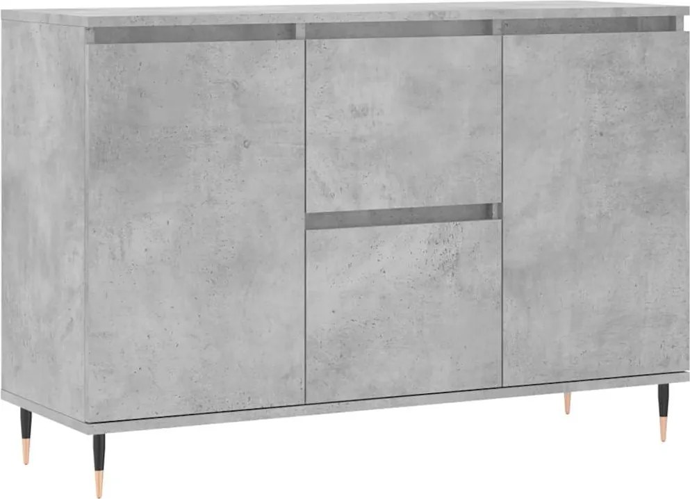 vidaXL betonszürke szerelt fa tálalószekrény 101,5 x 35 x 70 cm
