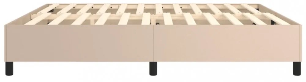 cappuccino színű műbőr rugós ágykeret 200x200 cm