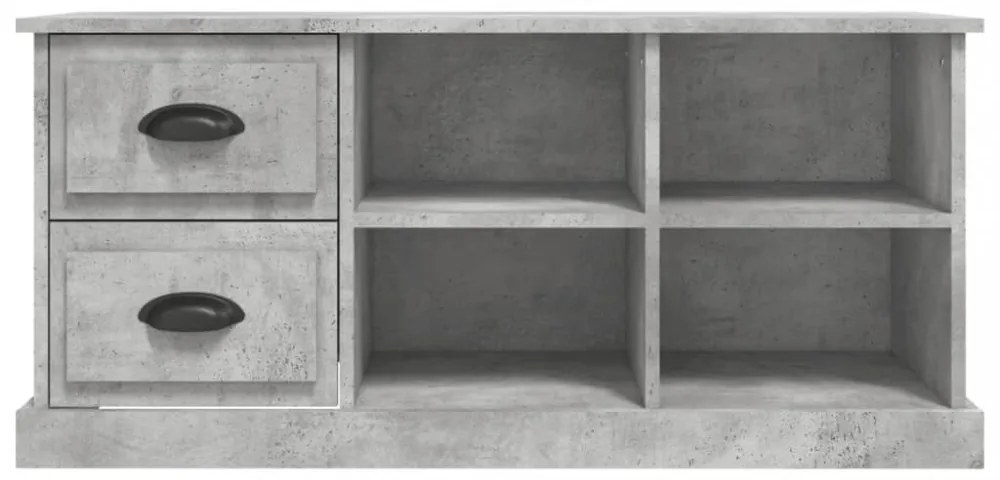 betonszürke szerelt fa TV-szekrény 102 x 35,5 x47,5 cm