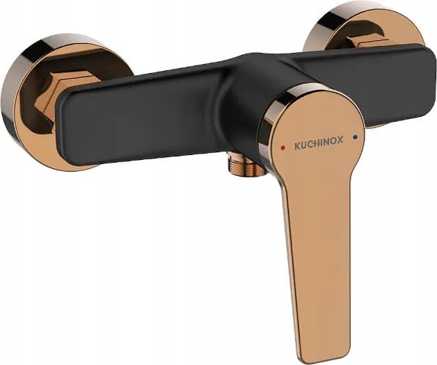 Falra Szerelhető Zuhany Csaptelep, Fekete