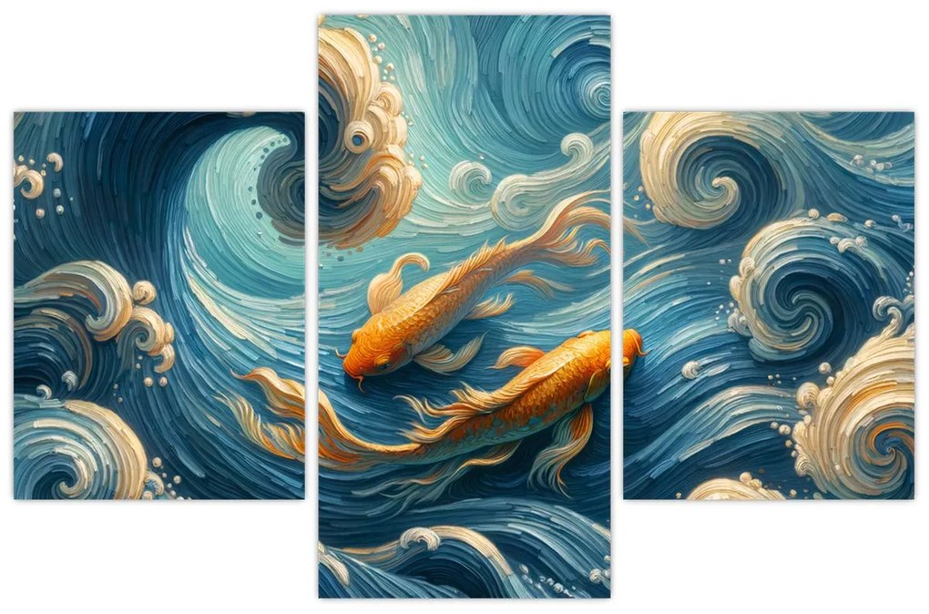 Kép - Aranyhalak (90x60 cm)