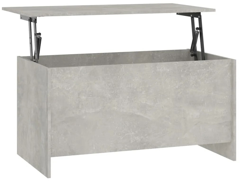 Betonszürke szerelt fa dohányzóasztal 102 x 55,5 x 52,5 cm