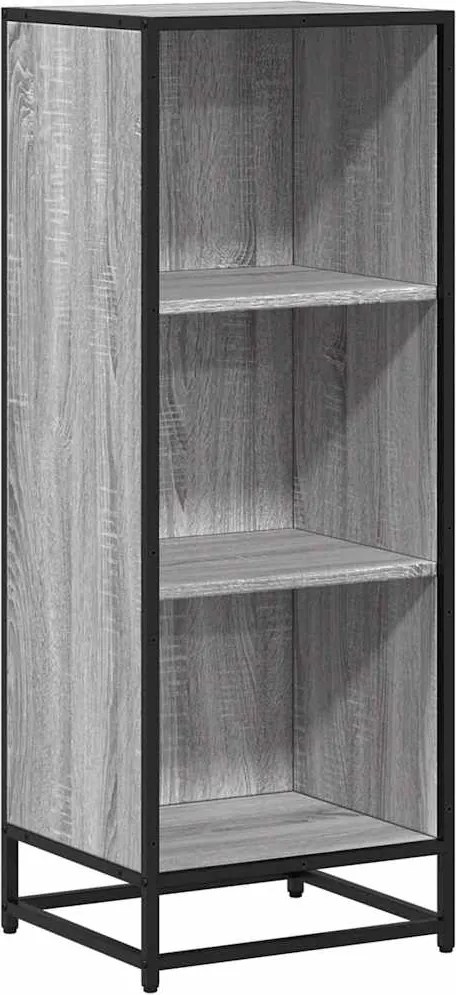vidaXL szürke sonoma színű szerelt fa könyvszekrény 40x35x107,5 cm