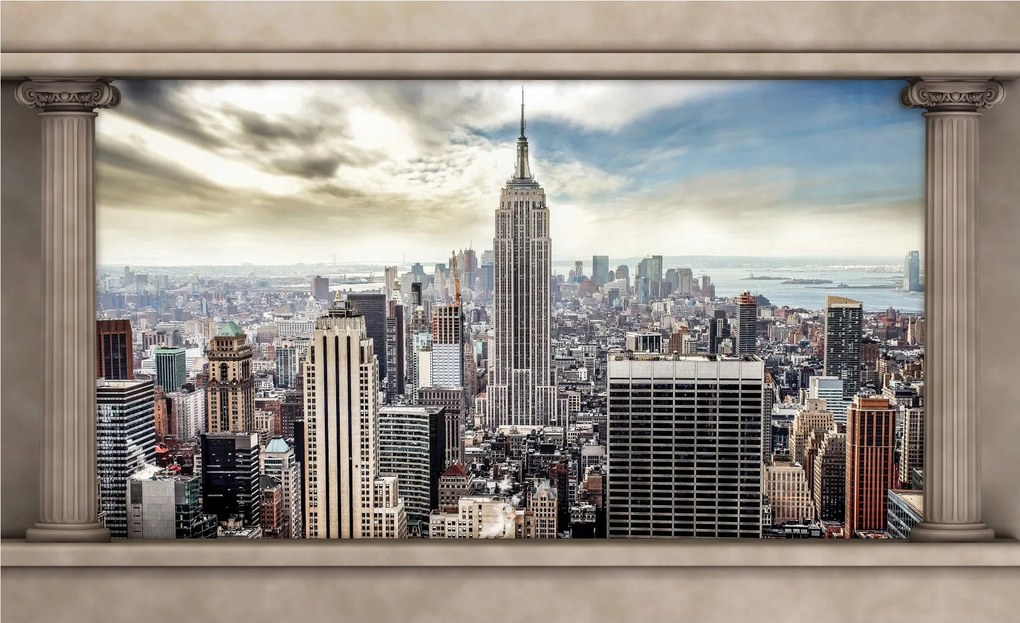 Háttérkép New York Városépítészet panoráma felhőkarcolók 312x219 vinil