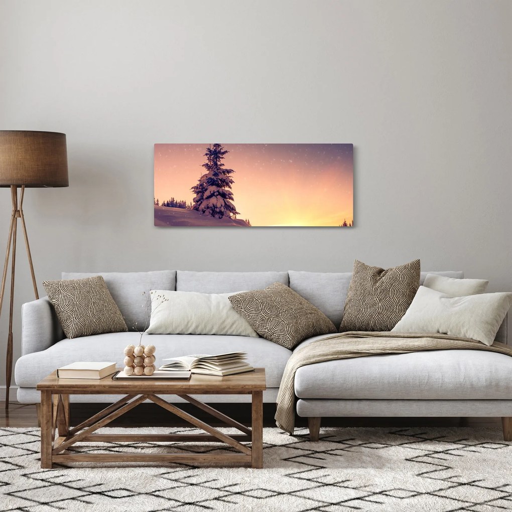 Havas fa egy réten képe (120x50 cm)