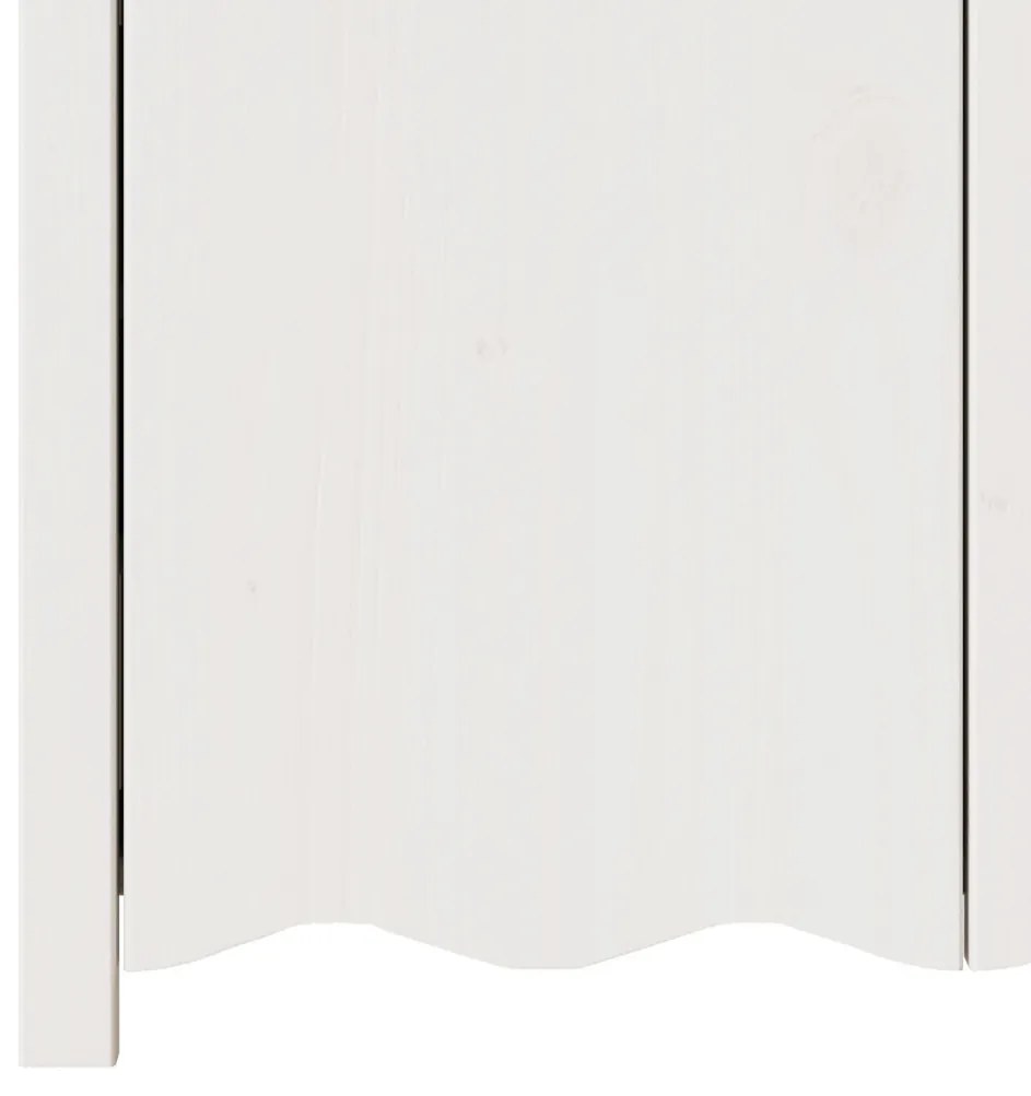 Oldalszekrény "DRAMMEN" Fehér 114x43x75,5 cm Tömbfa Fenyő