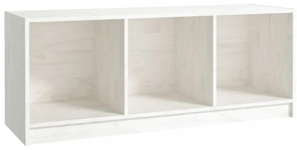 fehér tömör fenyőfa TV-szekrény 104 x 33 x 41 cm