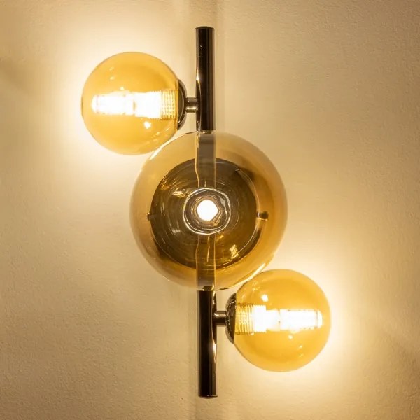 Brilagi - LED fali lámpatest MILLA 3xG9/3W/230V fekete króm/arany