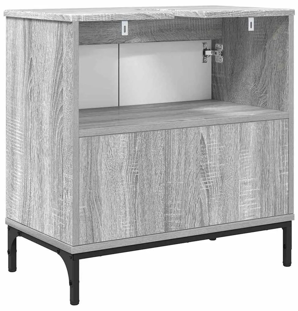 Fürdőszobai mosdószekrény Szürke sonoma 60.5 x 33.5 x 61 cm