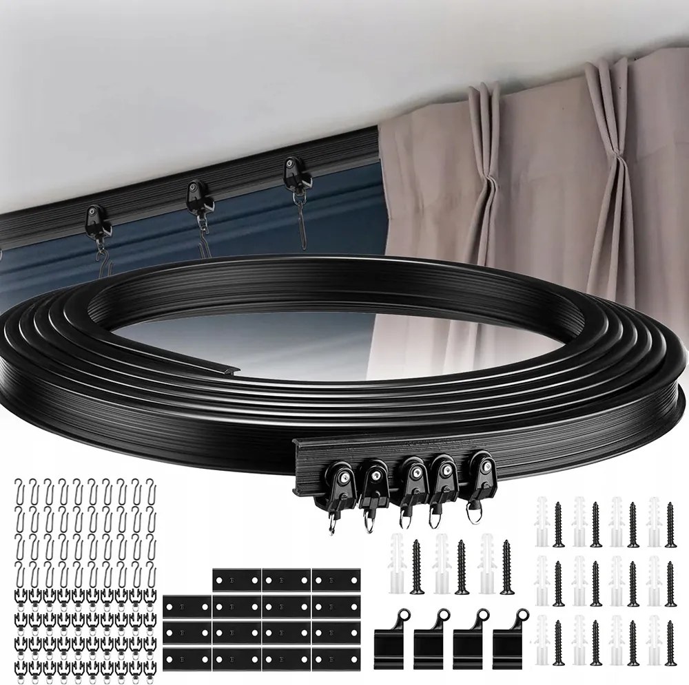 Rugalmas Függönykarnis Mennyezetre Vagy Falra Függönysín 5M Hajlítható