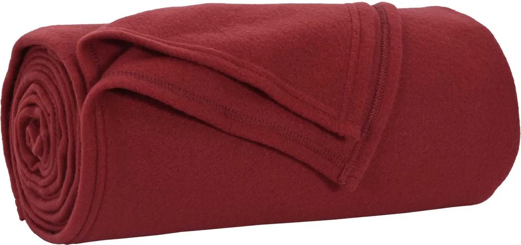 vidaXL Dobós takaró Bordeaux piros 200 x 150 cm Gyapjú