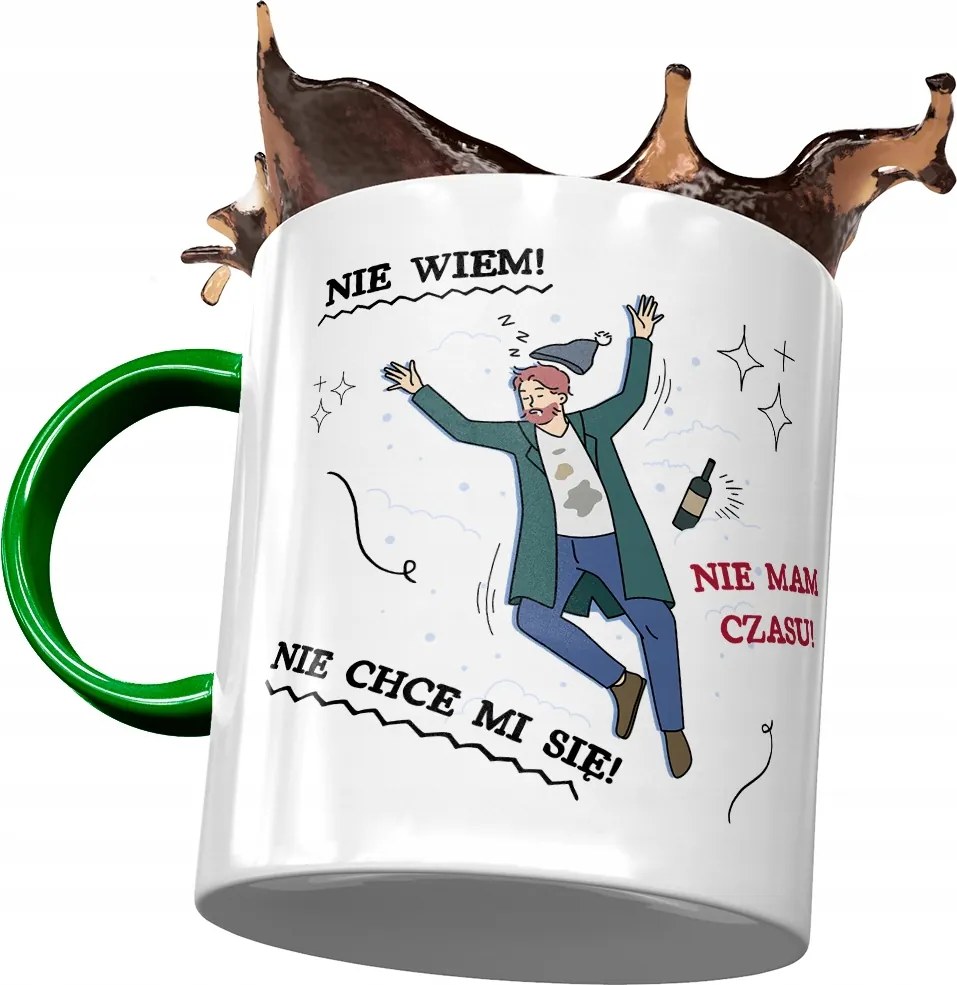 Bögre Zöld Vicces Nem Akarok Ajándék Nyomtatott Fotóval