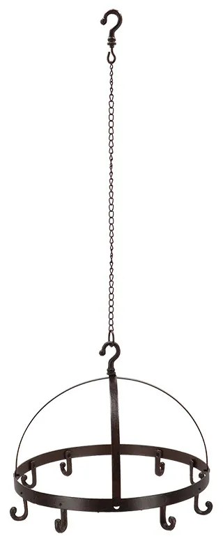 Öntöttvas fűszernövény szárító, 8 akasztóval, 42 cm átmérőjű