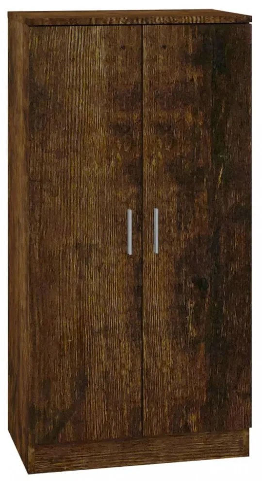 füstös tölgy színű szerelt fa cipősszekrény 55 x 35 x 108 cm