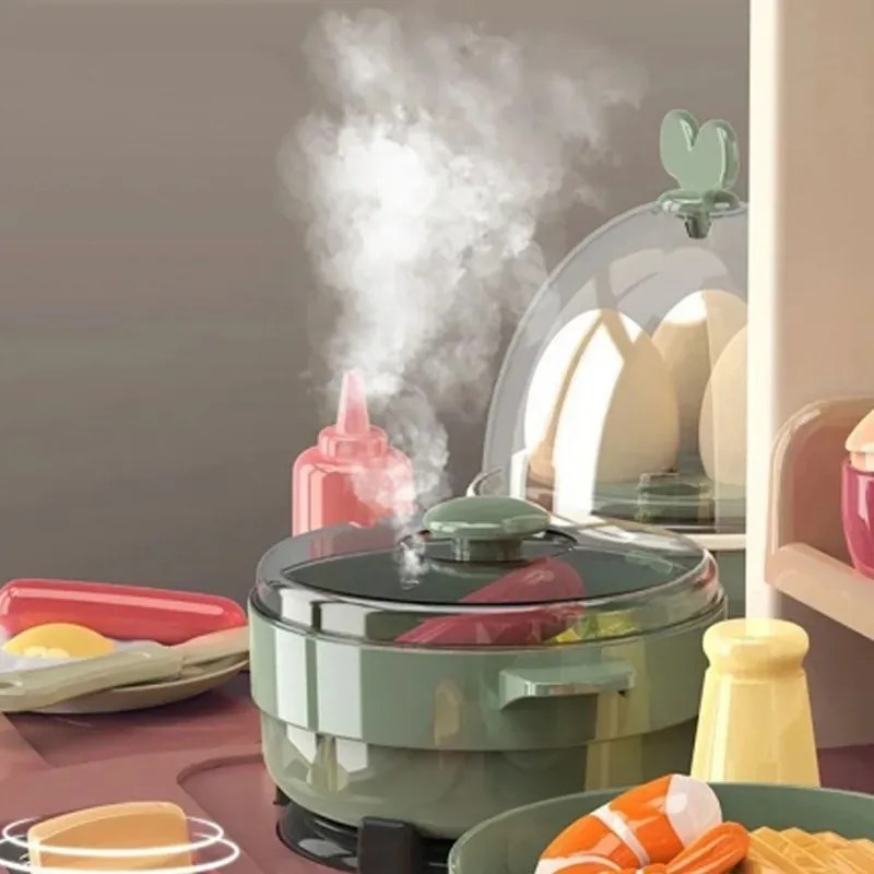 PROCART Gyerekkonyha, 65 db, hideg gőz, fények, hangeffektek, vízkör, zenepanel, 93,5x71x28,5 cm