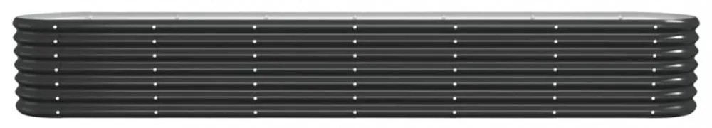 antracitszürke horganyzott acél kerti magaságyás 260x40x36 cm