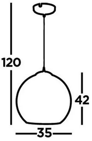 Searchlight 1635AM - Csillár zsinóron BALLS 1xE27/60W/230V réz