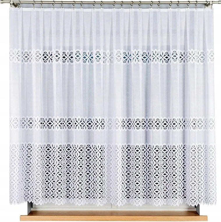 Adrianna Jacquard mintás függöny 018869 magasság 160cm, fehér színben (méterenként)