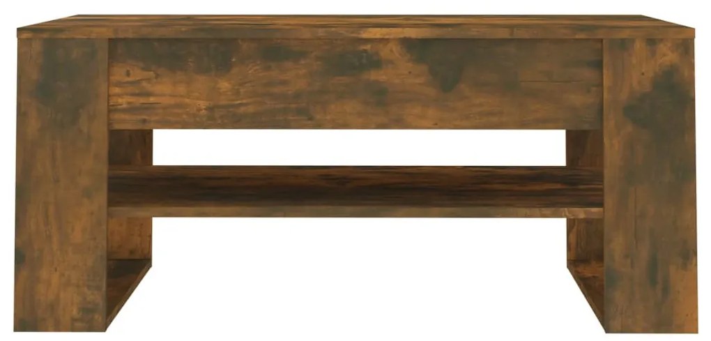Füstös tölgy színű szerelt fa dohányzóasztal 102 x 55 x 45 cm