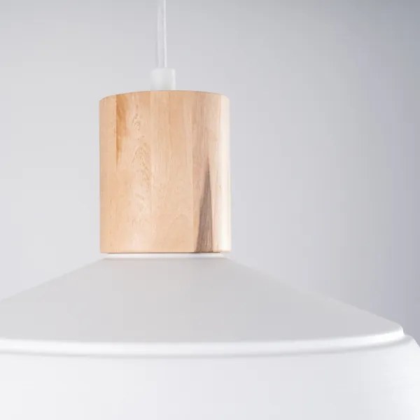 Sollux SL.1321 - Csillár zsinóron FANO 1xE27/15W/230V átm. 34 cm fehér