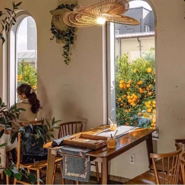 Immax 08266L - Csillár zsinóron MARIPOSA 1xE27/40W/230V átm. 80 cm juta