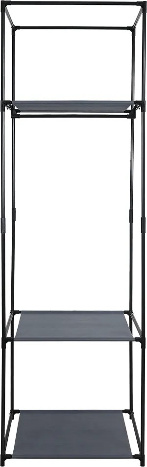 Polcállvány, fém/szövet, fekete, ALBUS