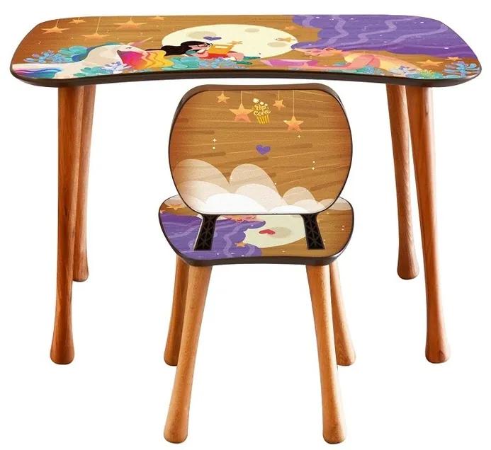 Gyermekasztal székkel Olvasás, 90 x 52 x 60 cm