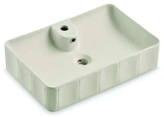 Bathco 4161 - CIRCUS pult fölé szerelhető mosdó 61x40,5 cm porcelán/bézs