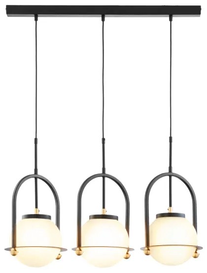 Jupiter 1916 - Kábeles csillár ROSSO 3xE27/15W/230V fekete