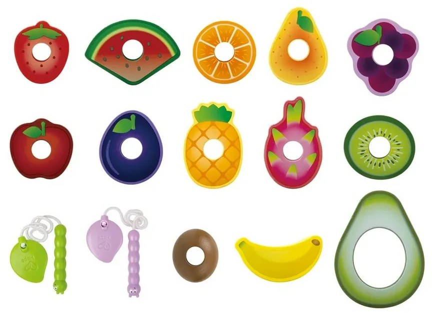 Hape játékkészlet - Gyümölcslakoma hernyókkal