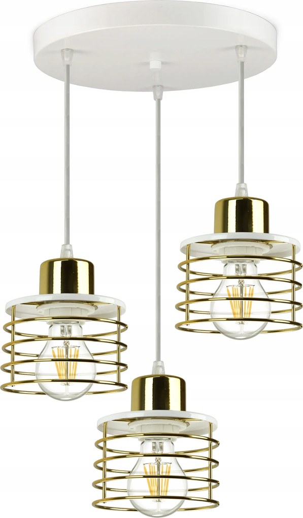 Függő lámpa Csillár Glamour Arany Króm Réz