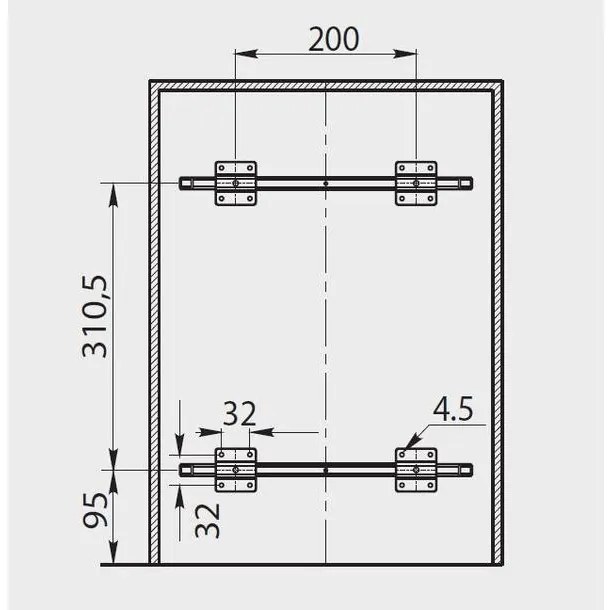 Hulladékgyűjtő GTV Practi Eco 400, szelektív, frontkihúzású, lágy záródás, 2x10+20 L edénnyel, fedéllel