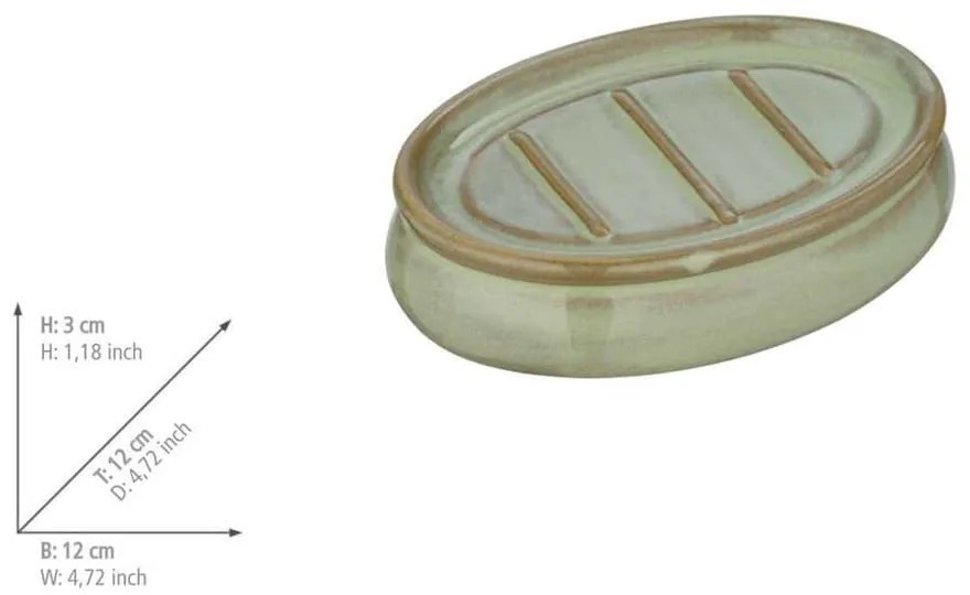 Zöld kerámia fürdőszobai kiegészítő szett Sermione – Wenko