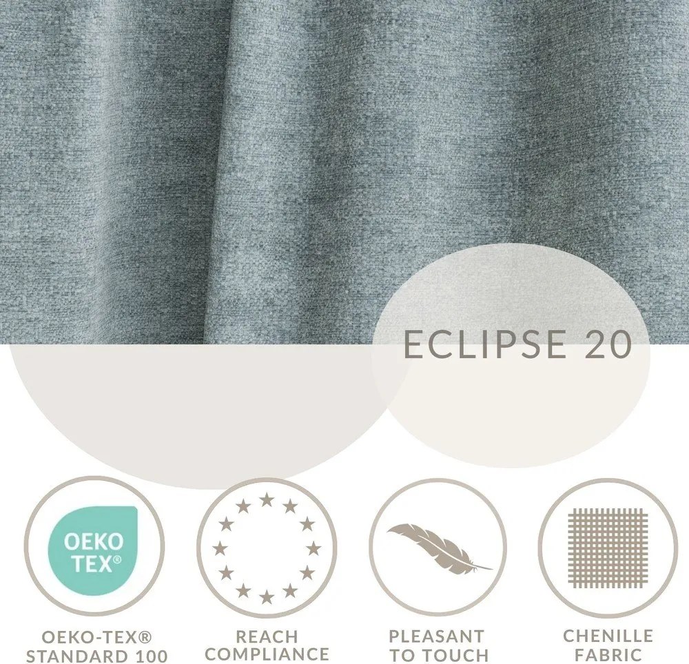 Világoskék zsenília kinyitható-tárolóhelyes sarokkanapé (jobb oldali-heverő résszel) Velto – Maison de Rêve